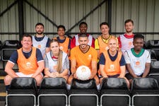 *** FREE FOR EDITORIAL USE *** Just Eat, in partnership with Football vs Homophobia, has teamed up with England International Conor Coady to launch Allies United, a first-of-its-kind initiative to encourage grassroots football teams to become allies of the LGBTQIA+ community.