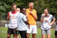 *** FREE FOR EDITORIAL USE *** Just Eat, in partnership with Football vs Homophobia, has teamed up with England International Conor Coady to launch Allies United, a first-of-its-kind initiative to encourage grassroots football teams to become allies of the LGBTQIA+ community.