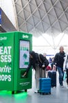 EDITORIAL USE ONLY Members of the public interact with prototype smart vending machine, as it is unveiled at London’s King’s Cross station by Sprite to bring to life their ‘Heat Happens’ campaign. Picture date: Wednesday July 12, 2023. PA Photo. The ‘smart vending machine’ uses live data to react to annoying moments of everyday commuter ‘heat’ - whether that’s ticket barrier bottlenecks, other people getting into your personal space or a train leaving 1 minute early - as the heat goes up, Sprite drops.