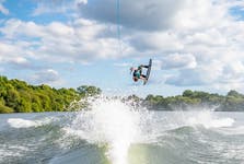 Joe Humphries competes in boat wakeboard at the 2022 UK Nationals. Photo credit: Mantis Pro Media