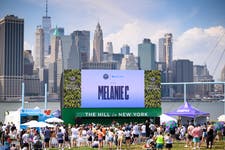 The New York City Wimbledon Hill at Brooklyn Bridge Park on July 15, 2023. Photo by Mike Lawrence for the AELTC.