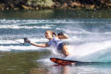 GB's Jennifer Benjamin is one of 8 waterskiers in the GB squad for the European Open Waterski Championships in Italy, starting 28th July 2023. Picture date: August 2022. Photo credit: James Elliott