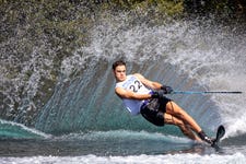 Will Shanahan from Worthing will compete for GB at the 2023 European U21 Waterski Championships from 18th August. Picture date: August 2022. Photo credit: James Elliott