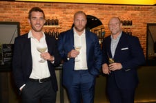 Alex Payne, James Haskell and Mike Tindall at The Blackeye Gin Launch Event