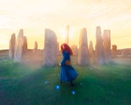 Pictured: The Calanais Standing Stones in Scotland inspired scenes in Brave. To celebrate 100 years of wonder, Disney has released a series of images paying homage to the landmarks that inspired its most loved films in their real-world location