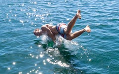 GB's Freddie Winter celebrates his victory in the men's slalom at the 2023 World Waterski Championships in Florida, USA. Picture date: 15th October 2023. Photo credit: Johnny Hayward