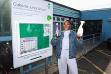 EDITORIAL USE ONLYCBBC Presenter, Mwaksy Mudenda visits Oakdale Junior School in London to launch ‘The Big Recycling Hunt’ as part of Recycle Week 2023, the UK’s largest national annual recycling campaign. Picture date: Tuesday October 17, 2023. PA Photo. Oakdale Junior School have been selected as the first-ever Recycling Youth Ambassadors and will help encourage children and families to find 'lost recyclables' that often find their way into the rubbish bin.