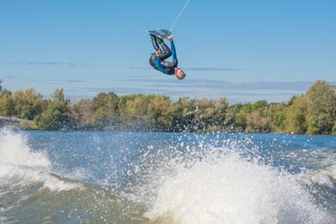 Travis Beaton will compete for GB at the 2023 Europe & Africa Boat Wakeboard Championships in Italy from 30th October 2023. Photo credit: Mark Osmond