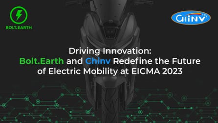 Driving Innovation: Bolt.Earth and Chinv Redefine the Future of Electric Mobility at EICMA 2023 (Graphic: Business Wire)