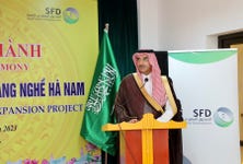 CEO of the SFD, H.E Sultan Al-Marshad, delivers a speech at the inauguration of the Ha Nam Vocational College in Vietnam (Photo: AETOSWire)