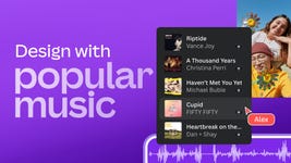 For the first time, Canva is providing access to sixty-second clips of commercially-released songs for personal use in videos, social media posts, presentations, education materials, and beyond. (Graphic: Business Wire)