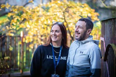 Norah with supported person Michael (c) Elaine Livingstone