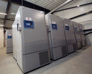 Ultra-low temperature freezer farm units at Mach 2 Pharmafreight's Netherlands facility. (Photo: Business Wire)