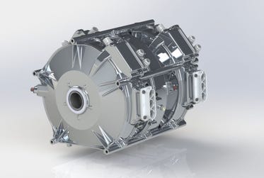 Evolito’s D500 Axial Flux Motor: stacked for increased torque and power up to 1 megawatt. (Photo: Business Wire)