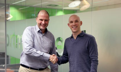 Michael van Duijn (ORTEC CEO) and Zak Ewen (Partner Battery Ventures) (Photo: Business Wire)
