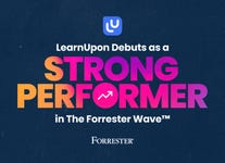 LearnUpon Debuts as a Strong Performer in Market Evaluation for Learning Management Systems and Experience Platforms. Recognized by independent research firm as having a core platform that is “well-designed and provides solid functionality…” (Graphic: Business Wire)