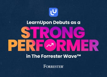 LearnUpon Debuts as a Strong Performer in Market Evaluation for Learning Management Systems and Experience Platforms. Recognized by independent research firm as having a core platform that is “well-designed and provides solid functionality…” (Graphic: Business Wire)