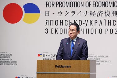 Prime Minister Kishida Fumio emphasized how Japan can contribute to Ukraine’s post-war reconstruction. (Photo by: Cabinet Public Affairs Office)