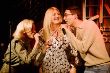Pixie Lott joined on-stage by one lucky mum and son at surprise Mother’s Day set at PizzaExpress Live in Chelsea, London.