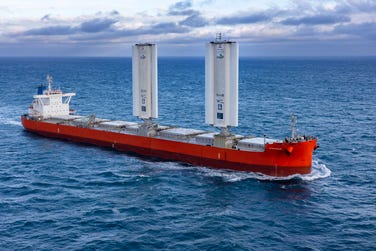 Pyxis Ocean sailing through the English Channel from Spain to Amsterdam, March 2024 (Photo: Business Wire)