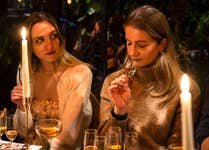 Aimee Thompson and Petra Kosova at a BEARFACE Whisky tasting event, in London, following the release of the brand’s award-winning Triple Oak blend in the UK.