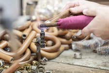 Manufacturing process of the Classic Bucklesbury umbrella in London, England