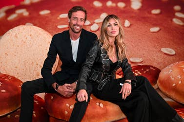 Peter Crouch and Abbey Clancy at a multi-sensory experience, launched by McDonald's, at London's Outernet to announce their upgraded beef burgers with a new soft brioche-style toasted buns, meltier cheese and juicier beef patties. The launch comes as McDonald's celebrates its 50th anniversary this year and the experience is open tomorrow only with the new burgers now available nationwide.