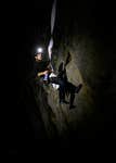 Mike Morris abseils through an abandoned Victorian slate mine in Snowdonia, Wales as Domestos launch their new campaign to find adventurous members of the public to take part in The Longest Drop experience, in celebration of their newest product, Domestos Power Foam. Issue date: Thursday April 18, 2024. PA Photo. The Longest Drop follows on from 2023's Loo With A View experience and will see participants journey 1375ft underground to the nationÕs 'hardest-to-reach' toilet.