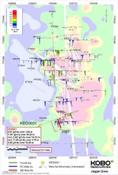 Figure 1: KDD001 Drill Hole Location Map with 2023 RC Drill Holes and Trenches (Graphic: Business Wire)