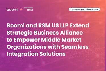 Boomi and RSM US LLP Extend Strategic Business Alliance to Empower Middle Market Organizations with Seamless Integration Solutions (Graphic: Business Wire)