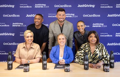 EDITORIAL USE ONLY The panel of judges for this year’s GoCardless JustGiving Awards, Back L-R - Rickie Haywood-Williams, Jake Quickenden and Adele Roberts - Front Left to Right - Amy Dowden, Ellie Simmonds and Sunetra Sarker gather to select the finalists ahead of the awards ceremony in September. Picture date: Wednesday May 15, 2024. PA Photo. The GoCardless JustGiving Awards aims to celebrate people who have achieved extraordinary feats for charities across the globe. This year, there have been over 18,000 nominations.