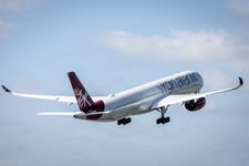 EDITORIAL USE ONLYFlight VS85 departs from Manchester airport, marking the launch of Virgin Atlantic’s new direct summer service between Manchester and Las Vegas. Picture date: Sunday June 2, 2024. PA Photo. The new route is in addition to the airline’s existing daily flying to Las Vegas from London Heathrow.