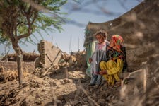 Maryam and her young daughter Zainab lost their homes to the flooding in Pakistan. People don't have time to recover from one disaster before the next one hits