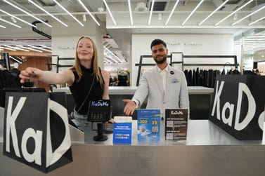 Salespeople welcome consumers to use Alipay+ partner payment apps at KaDeWe in Berlin, one of the largest department stores in Europe (Photo: Business Wire)