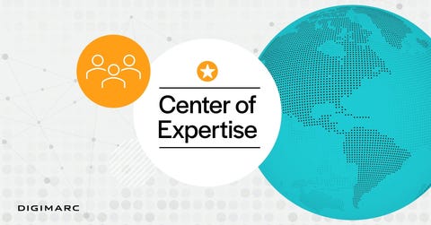 Digimarc's Center of Expertise (CoE) program equips its partners with critical internal expertise, best practices, and access to Digimarc technology to facilitate the exploration, testing, and adoption of digital identification, authentication, and engagement solutions. (Graphic: Business Wire)