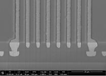 Two-layer sample processed by Shin-Etsu dual damascene method (Cross-section view) (Photo: Business Wire)