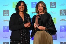 EDITORIAL USE ONLY Authors V. V. Ganeshananthan and Naomi Klein with their awards at 2024 Women´s Prize Summer Party, taking place at Bedford Square Gardens, London. Picture date: Thursday June 13, 2024. PA Photo. The Women´s Prize for Fiction (now in its 29th year) and the inaugural Women´s Prize for Non-Fiction is open to women writing in English from around the world. The winner of the Prize for Fiction has been announced as V. V. Ganeshananthan for her novel Brotherless Night. The winner of the Prize for Non-Fiction has been announced as Naomi Klein for her novel Doppelganger.