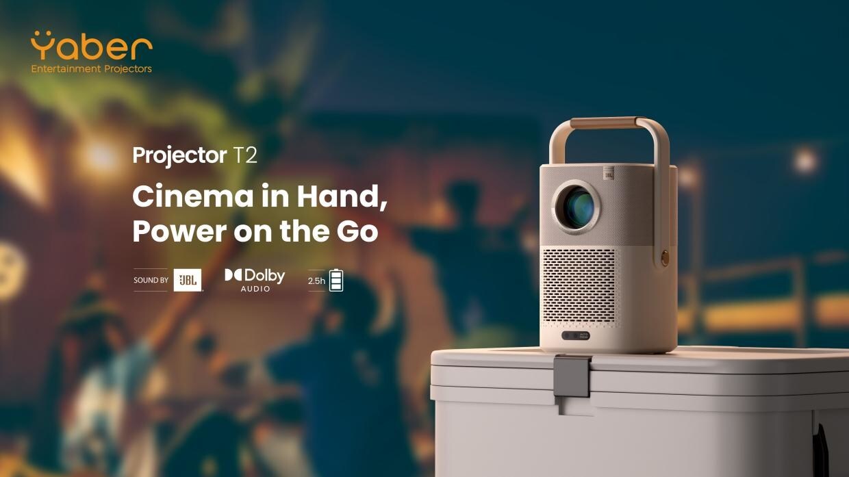 Yaber Projector T2 本体 Yaber T2 Plus GTV Portable Projector | Google TV, 2.5H Battery