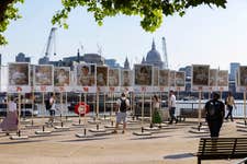 The launch of 'Make Health Equal', a campaign from Health Equals, which features 50 10-foot placards displaying the portraits of babies from across the UK to highlight the 16-year difference in life expectancy, depending on where you're born in Britain, Southbank, London. Picture date: Wednesday June 26, 2024. PA Photo. The campaign is calling on the next Government to fix the health inequalities that are cutting thousands of lives short across the UK, because of factors like income, housing and air quality. Health Equals commissioned photographer, Emli Bendixen to photograph 50 babies in 50 homes to create a snapshot of Britain and a time capsule of our newest generation.