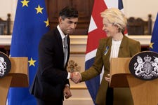 Rishi Sunak and Ursula von der Leyen: British Prime Minister Rishi Sunak met with European Commission President Ursula von der Leyen to work on Brexit negotiations (Photo by Dan Kitwood/PA Wire)