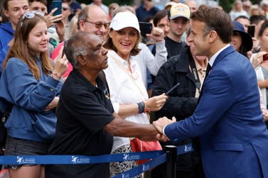 What majority in the French parliament will President Macron - seen here talking to supporters after casting his vote in Le Touquet in northern France on June 30 – have to work with in the future? The voters will decide this in the run-off election on July 7.