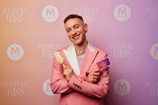 EDITORIAL USE ONLY Olly Alexander attends the Magnum Pick Your Pleasure Pass celebration at Kachette in Shoreditch, east London. Picture date: Thursday July 11, 2024. Photo credit should read: Simon Jacobs/PA