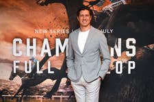 Vernon Kay arrives at the premiere of new ITV1 six-part series, Champions: Full Gallop at BAFTA in London. Picture date: Tuesday July 16, 2024. PA Photo. The series goes behind the scenes in the world of jump jockey horse racing. The first episode will be available on Friday, with the final episode airing late August