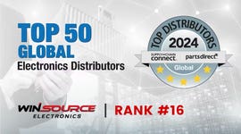 WIN SOURCE has secured 16th Place Among Global Electronic Component Distributors