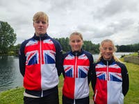 James, Issy & Lara Cosgrove, siblings who will represent GB at the European Youth Waterski Championships in Italy this month. Photo credit: British Water Ski & Wakeboard