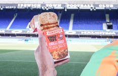 Ed SheeranÕs hot sauce brand, Tingly TedÕs, teases its collaboration with Pieminister, with two new handheld pie flavours making their debut at Ipswich Town Football ClubÕs first home match since its recent promotion to the Premier League, taking place tomorrow. Picture date: Friday August 16, 2024. PA Photo. To mark IpswichÕs 203rd Premier League game (but its first for 22 years), 203 meat and 203 vegetarian ÔHandy Tingly PieÕ pies will be given away for free to fans during the fixture against Liverpool at Portman Road. Ed Sheeran is one of Ipswich Town Football ClubÕs minority shareholders.