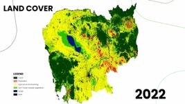 Space Intelligence land cover maps of Cambodia (Graphic: Business Wire)