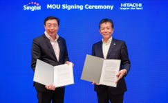 Hitachi Singtel MOU Signing Ceremony (Photo: Business Wire)