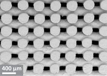 Scanning electron micrograph of the microstructure of a fibrous dosage form. The dosage form comprises a 3D-printed cross-ply structure of water-absorbing, cellulose fibers. The image is adapted from A.H. Blaesi et al. Int. J. Pharm. (2023) 122378 https://doi.org/10.1016/j.ijpharm.2022.122378. (Photo: Business Wire)