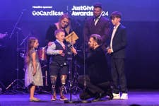 The GoCardless JustGiving Awards 2024 at London’s Roundhouse, celebrating people who have achieved extraordinary feats for charities across the globe. Picture date: Wednesday September 18, 2024. PA Photo. From more than 18,000 nominations, the seven category award winners were decided after more than 50,000 votes from the public.